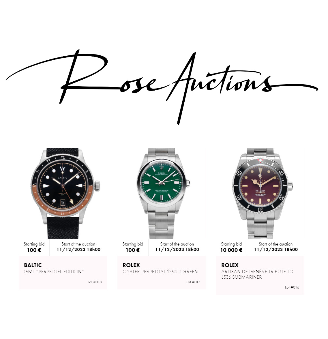 “WATCH AUCTIONS, FOR WATCH LOVERS” BY ROSE AUCTION - MondaniWeb